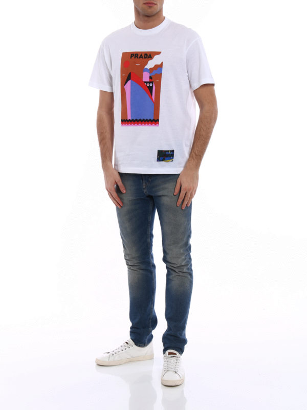 PRADA: T-shirts online - T-Shirt - Weiß