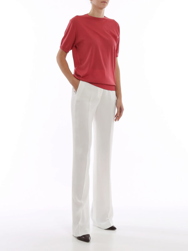 PRADA: Tailored & Formal trousers online - Satin sablé trousers
