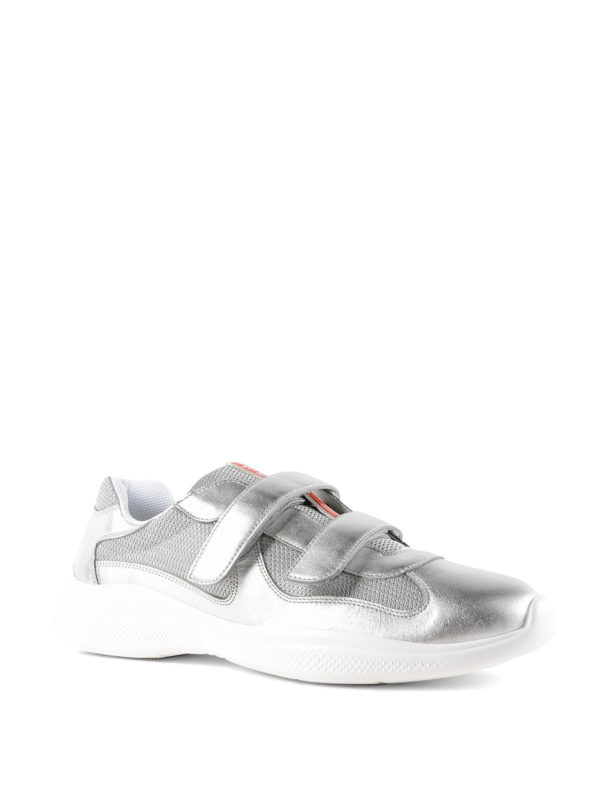 PRADA: trainers online - Silver Iconic sneakers