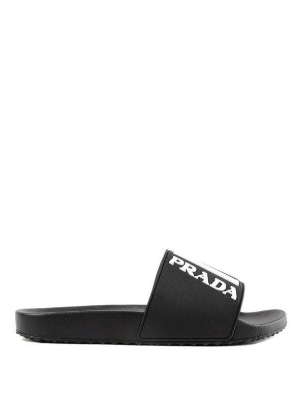 PRADA: Sandalias - Sandalias - Negro