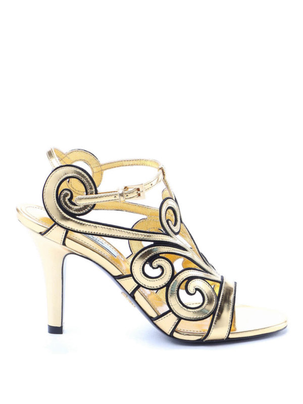 PRADA: Sandalen - Sandalen - Gold