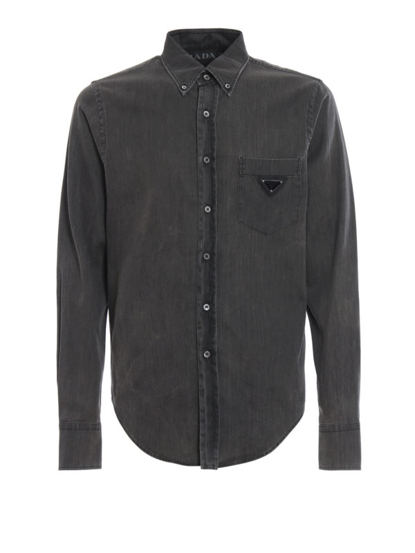 PRADA: Camisas - Camisa - Negro