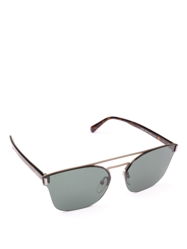 PRADA: sunglasses - Half frame double bridge butterfly sunglasses