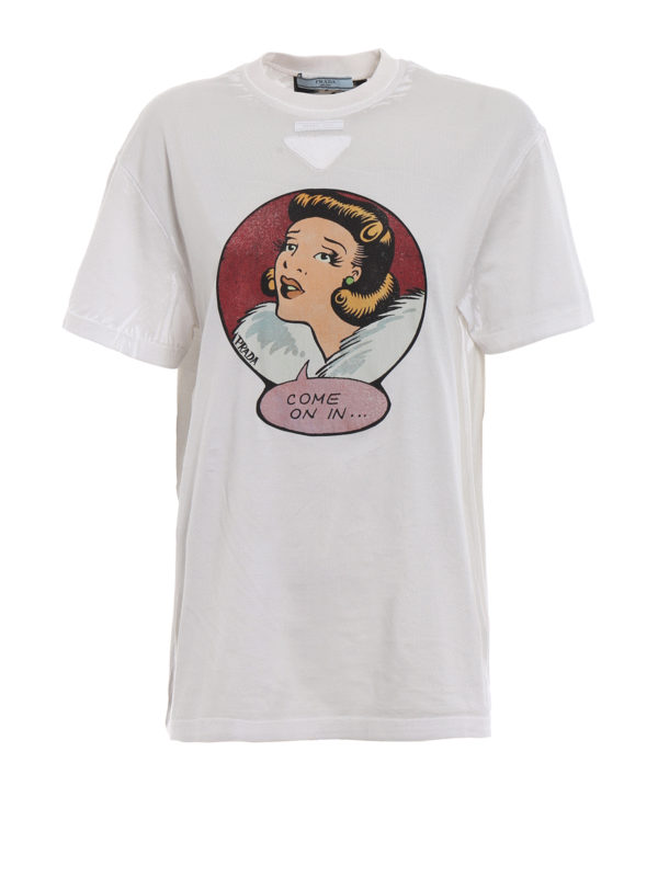 PRADA: Camisetas - Camiseta - Perla