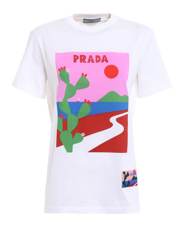 PRADA: T-shirts - T-Shirt - Weiß