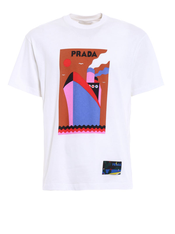 PRADA: T-shirts - T-Shirt - Weiß