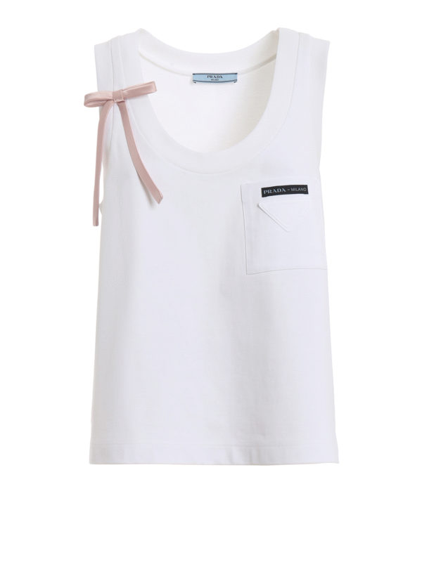 PRADA: Tops und Tank Tops - Top - Weiß