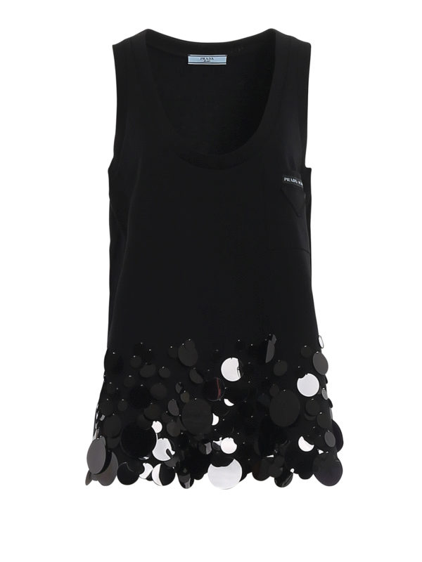 PRADA: Tops und Tank Tops - Top - Schwarz