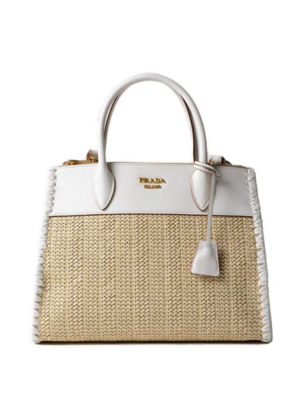 PRADA: Handtaschen - Shopper - Weiß