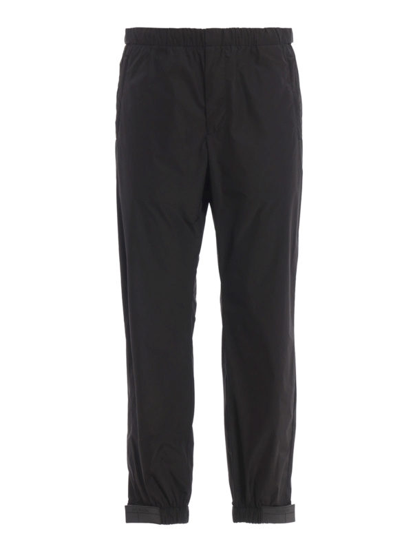 PRADA: tracksuit bottoms - Tech poplin pull-on trousers