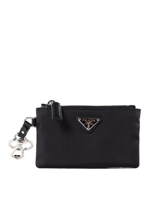 PRADA: wallets & purses - Zipped nylon cardholder