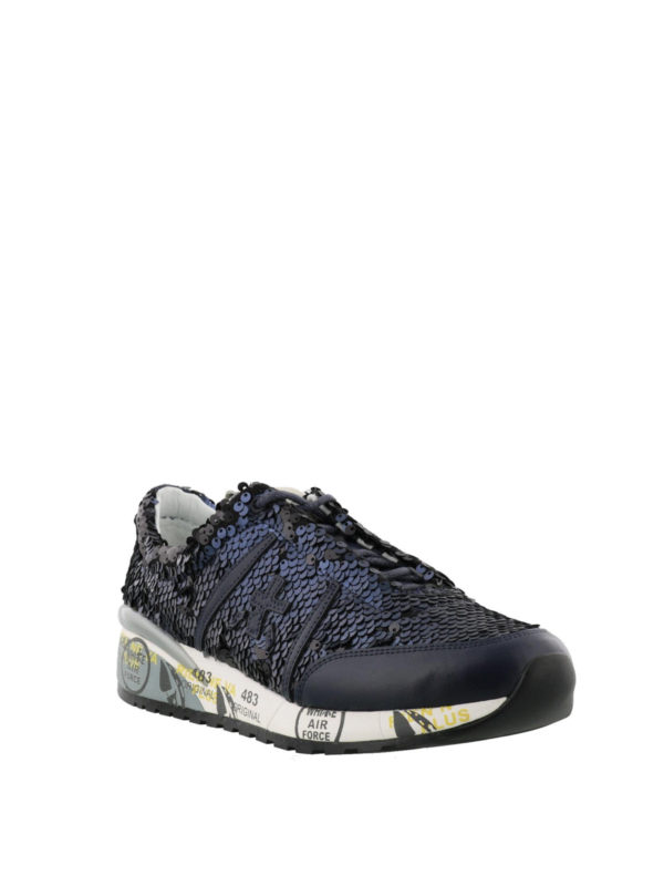 PREMIATA: trainers online - Ann blue sequin sneakers