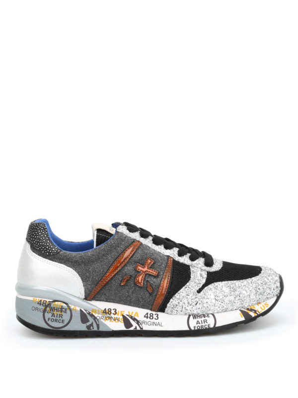 PREMIATA: sneakers - Sneaker Diane con punta glitterata