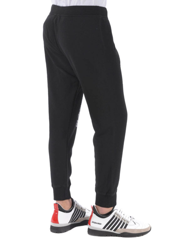 Printed black jogging pants shop online: DSQUARED2