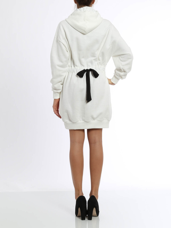 Printed hooded dress shop online: MOSCHINO