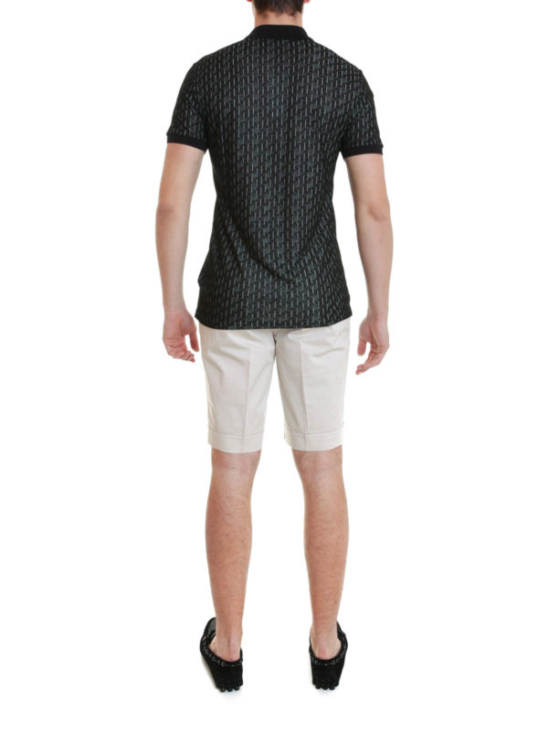 Printed jersey polo shirt shop online: VERSACE COLLECTION