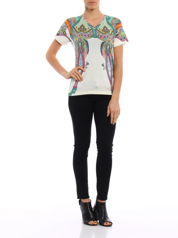 T-Shirt Fur Damen - Hellgrün shop online: ETRO