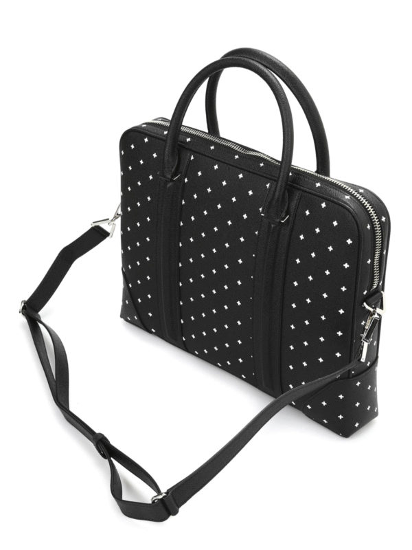 Printed leather briefcase shop online: GIVENCHY