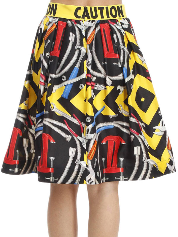 Printed silk skirt shop online: MOSCHINO COUTURE