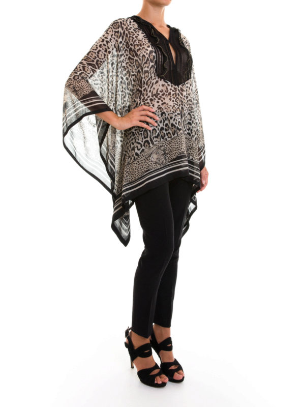 Printed silk tunic shop online: ROBERTO CAVALLI