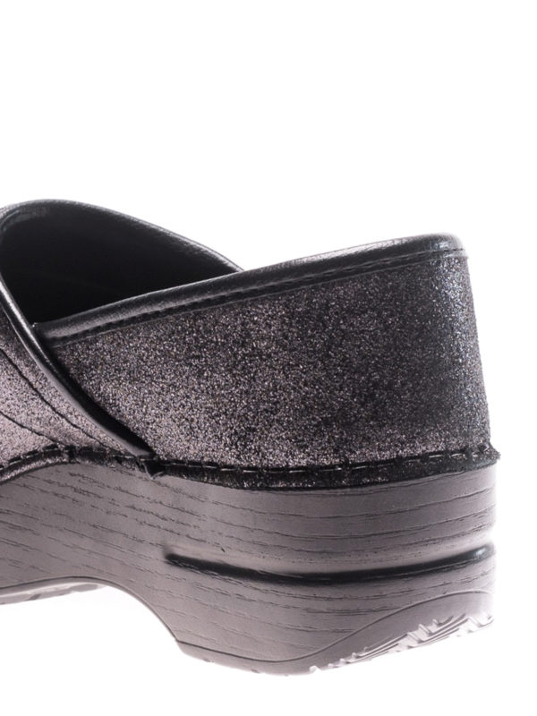 Professional metallic suede clogs shop online: DANSKO