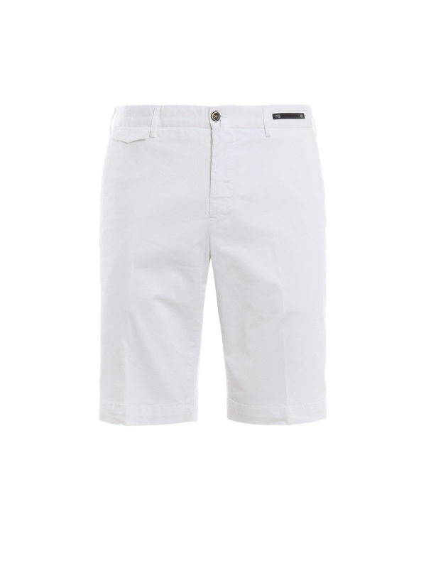 PT 01: Trousers Shorts - Soft cotton white short pants