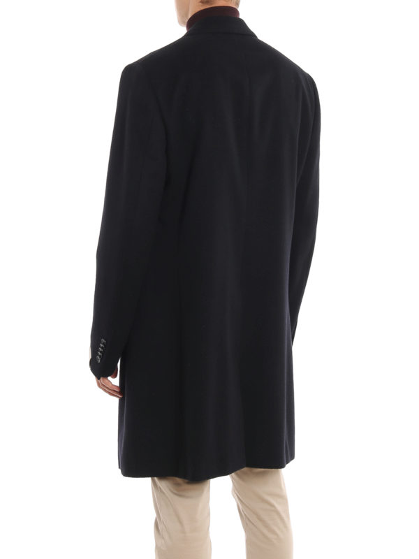 Knielanger Mantel - Dunkelblau shop online: CORNELIANI