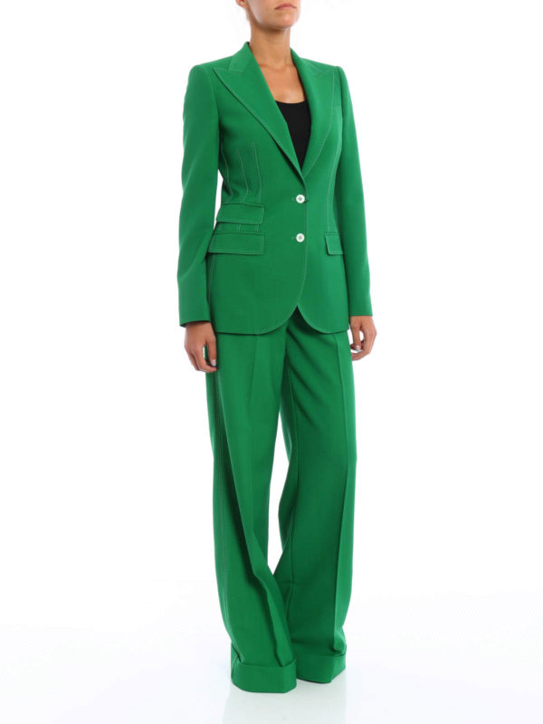 Blazer Ajustée Vert  Pour Femme shop online: DOLCE & GABBANA