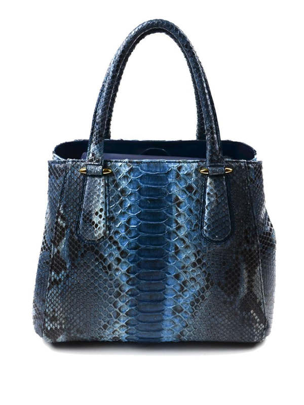 Python leather tote bag shop online: Ghibli