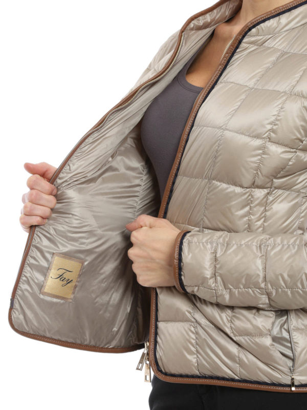 Quilted down jacket