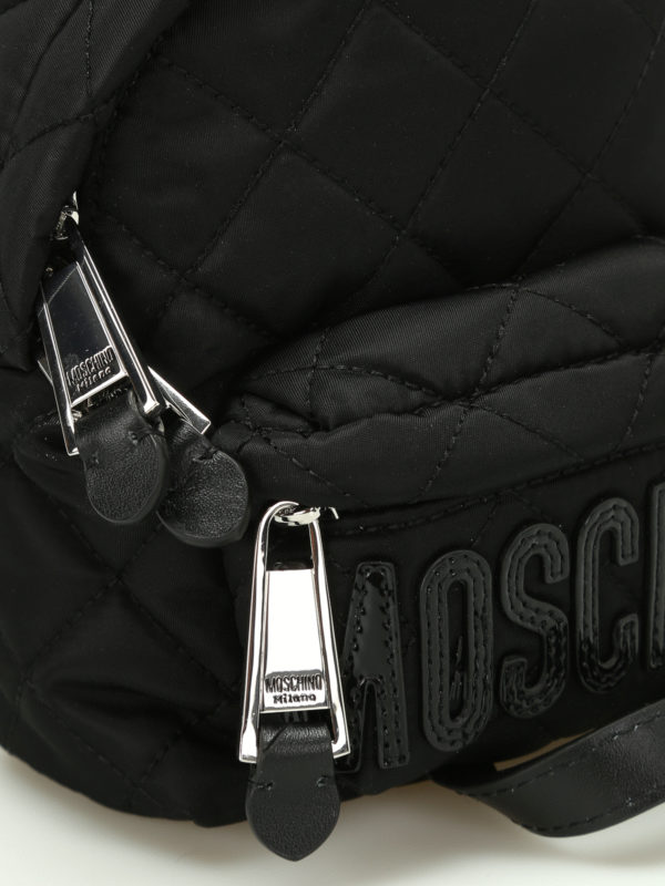 Quilted nylon mini backpack shop online: MOSCHINO