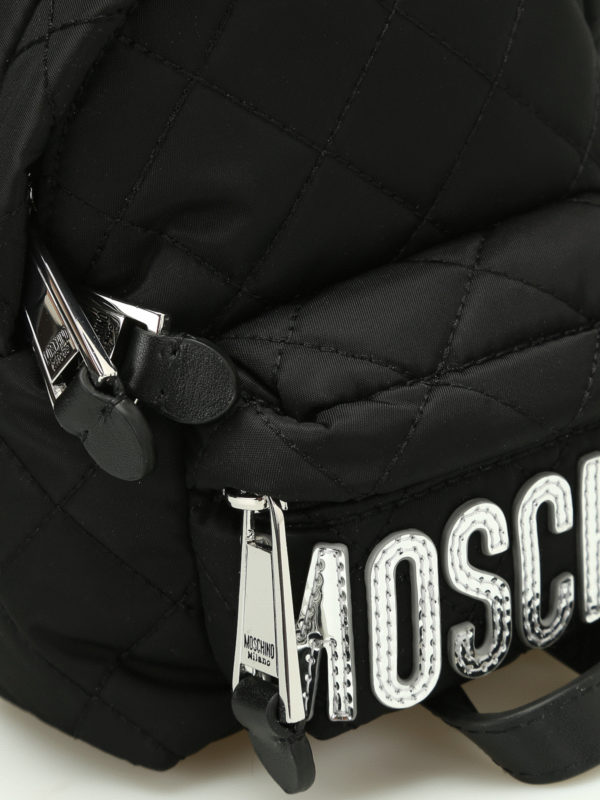 Quilted nylon mini backpack shop online: MOSCHINO
