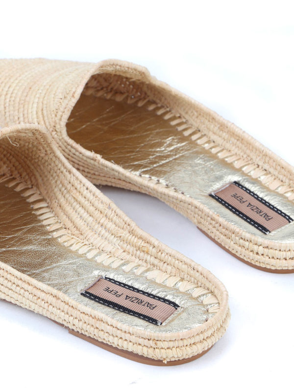 Raffia slippers shop online: PATRIZIA PEPE
