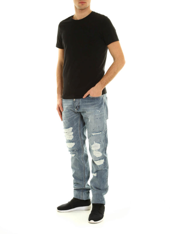 Rainbow denim jeans shop online: PHILIPP PLEIN