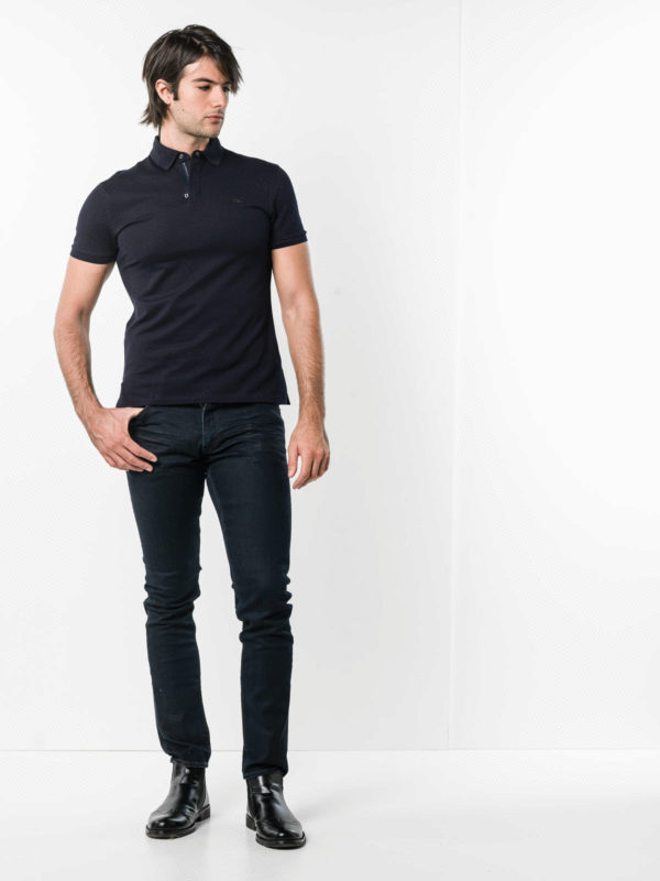 RALPH LAUREN BLACK LABEL: ポロシャツ - ポロシャツ メンズ - ダークブルー