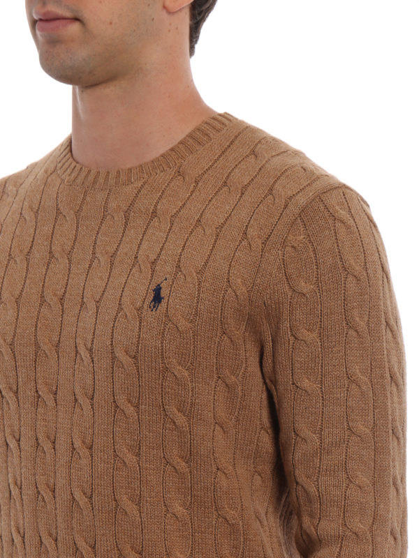 RALPH LAUREN buy online Pull Col Rond - Marron Clair