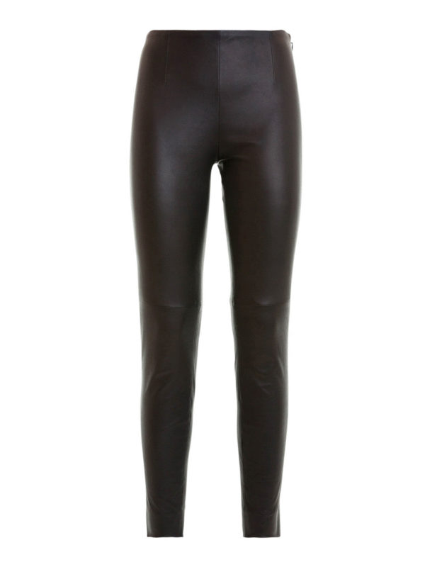 RALPH LAUREN: Pantalons en cuir - Stretch leather leggings