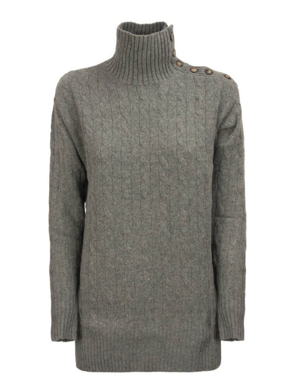 RALPH LAUREN: Col roulé & Col polo - Pull Col Roulé - Gris