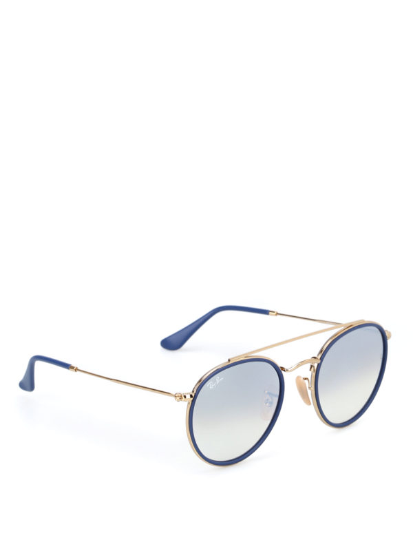RAY-BAN: sunglasses - Flash lenses rounded sunglasses