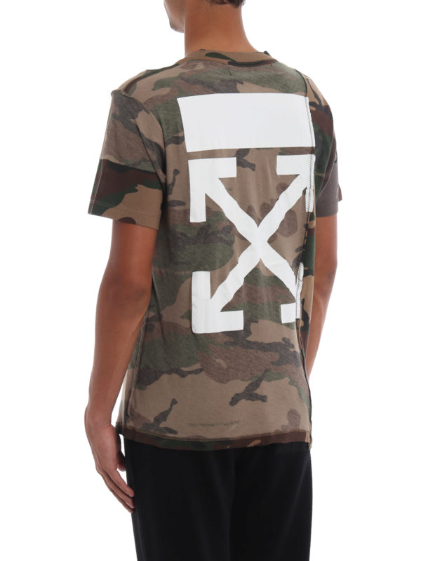 Tシャツ - Reconstructed Camo shop online: OFF-WHITE