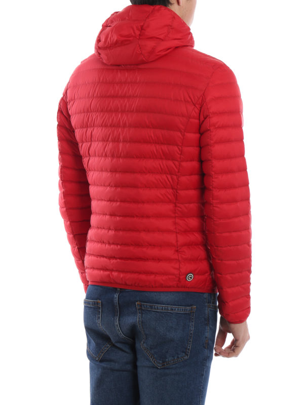 Red hooded spring puffer jacket shop online: Colmar Originals