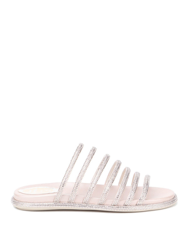 RENE CAOVILLA: Sandalen - Sandalen - Hellbeige