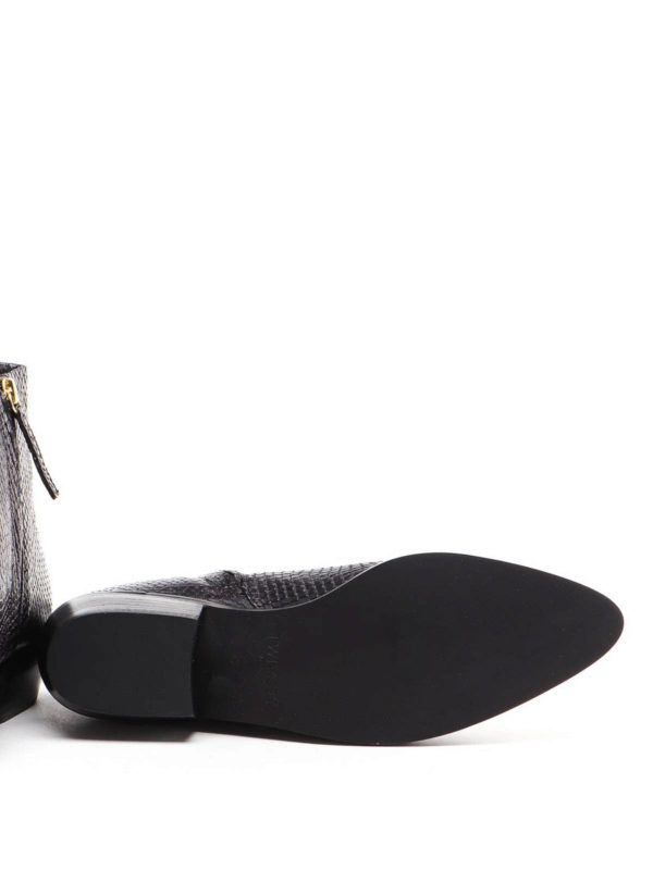 Tronchetti in pelle stampa rettile shop online: TWINSET