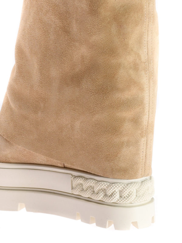 Stivali risvoltabili in camoscio shop online: Casadei