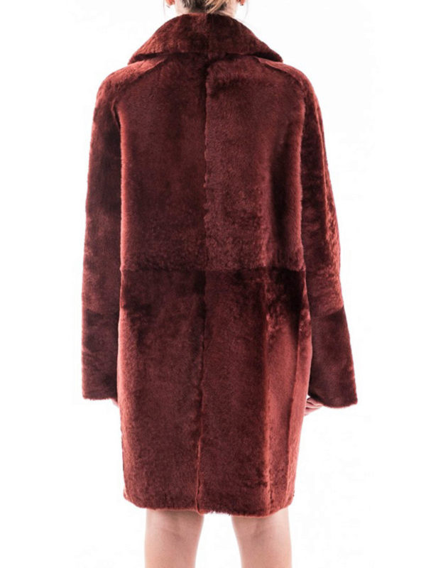 Reversible shearling fur coat shop online: Drome