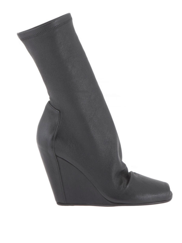 RICK OWENS HUN: ankle boots - Open toe wedge boots