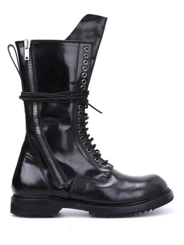 RICK OWENS HUN: Botas - Botas Negras Para Hombre