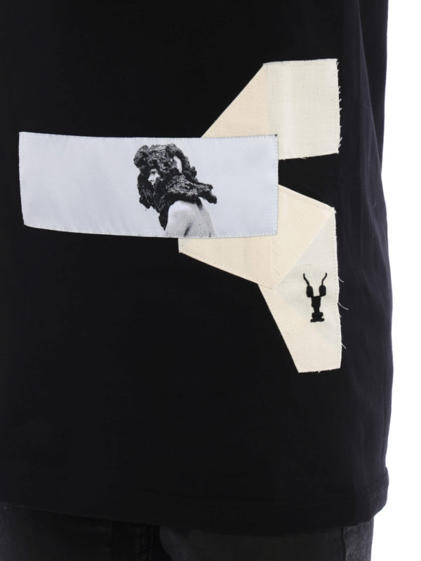 RICK OWENS HUN buy online Level patch long T-shirt