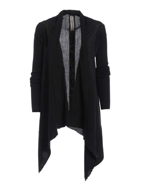 RICK OWENS HUN: cardigans - Wool open cardigan