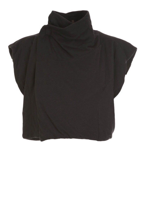 RICK OWENS HUN: casual jackets - Wool blend crop jacket